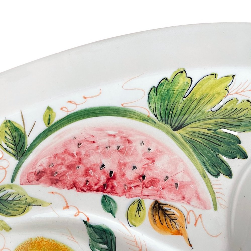 Vintage Italian Hand-Painted XL Platter - Picture 3 of 11